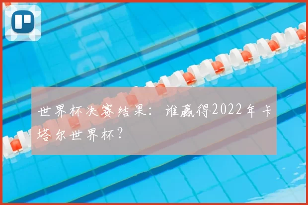 世界杯决赛结果:谁赢得2022年卡塔尔世界杯?